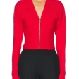 all-american-s07-layla-keating-red-knit-zip-bustier-cardigan