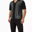 carson-boatman-days-of-our-lives-2025-johnny-dimera-black-and-grey-knit-camp-shirt
