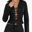 dana-leslie-beyond-the-gates-2025-leather-lace-up-top