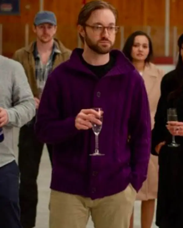jamie-dufault-purple-sweater-cardigan