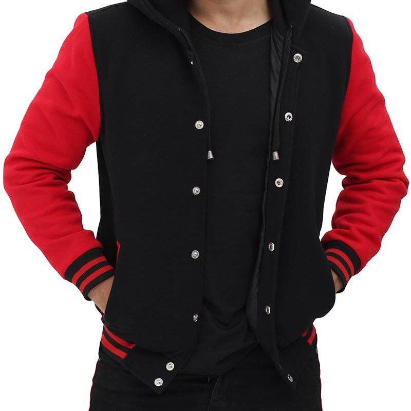 mens-red-and-black-hooded-varsity-jacket mens-red-and-black-hooded-varsity-jacket