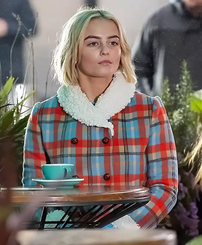 millie-gibson-plaid-shearling-coat