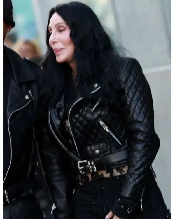 the-bikeriders-2024-cher-quilted-leather-jacket